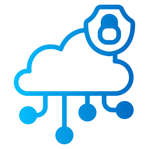 seguridad en la nube icono gratis