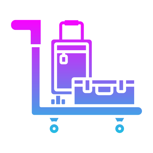 carretilla para equipaje icono gratis