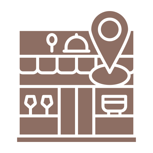 ubicación del restaurante icono gratis