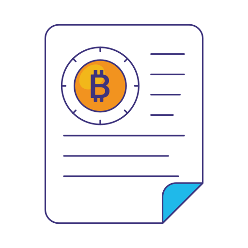 documento de bitcoin icono gratis