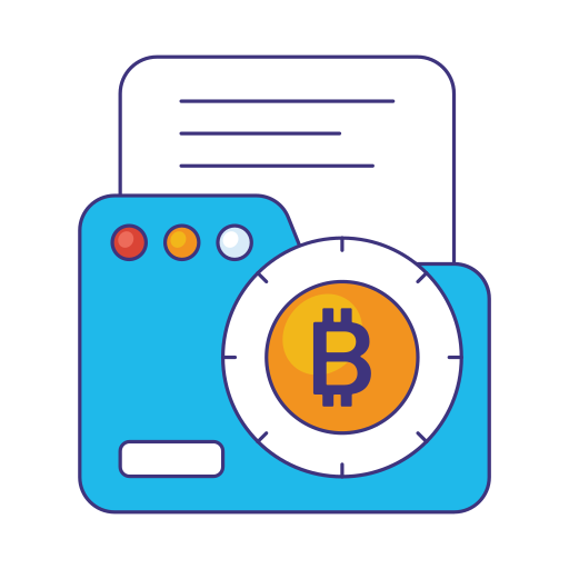 datos de bitcoin icono gratis