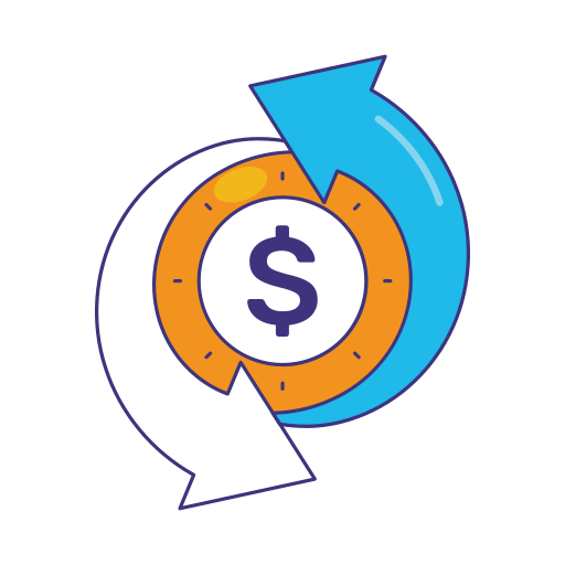 flujo de dinero icono gratis