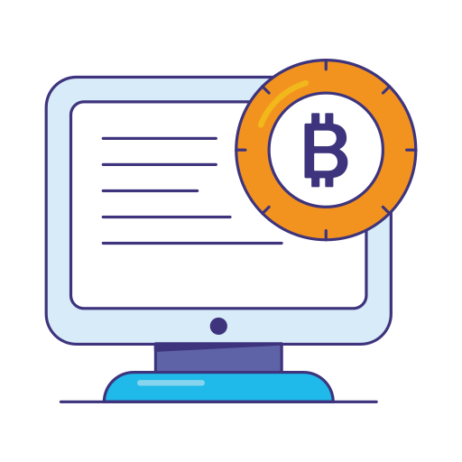 red de bitcoin icono gratis