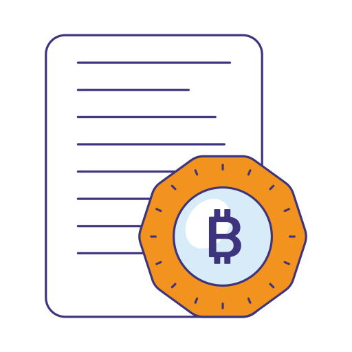 documento de bitcoin icono gratis