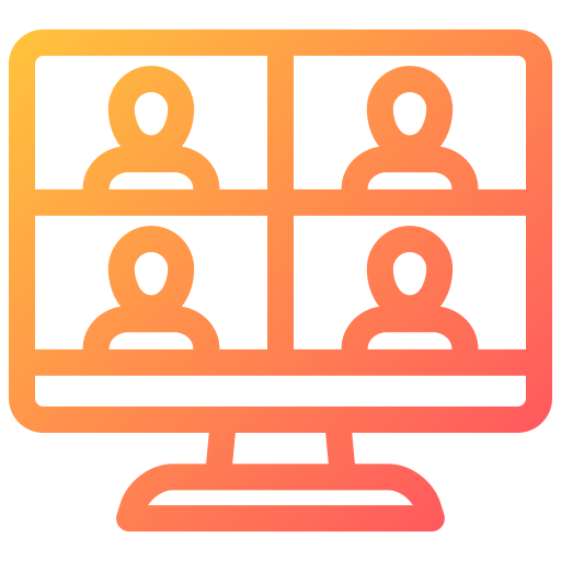reunión en línea icono gratis