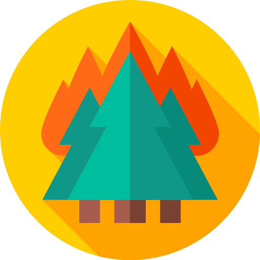 Forest fire free icon Forest fire free icon