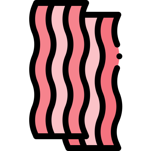 Bacon Detailed Rounded Lineal color icon