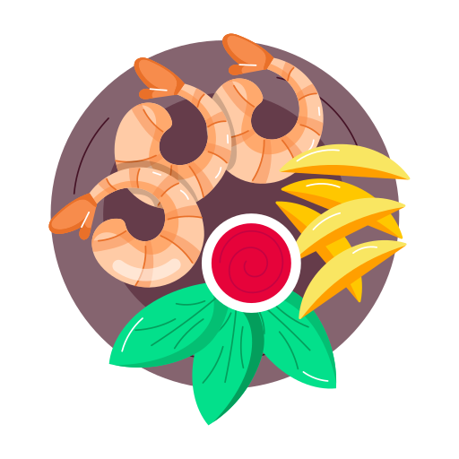 camarones icono gratis