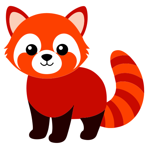 panda rojo icono gratis