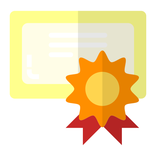 Certificate free icon