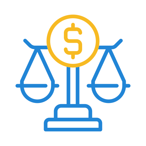 derecho financiero icono gratis