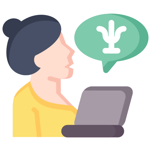 terapeuta en línea icono gratis