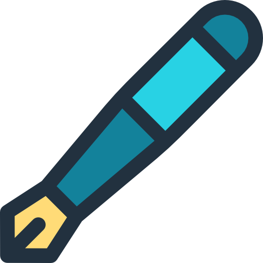 Fountain pen Others Light Flat border icon