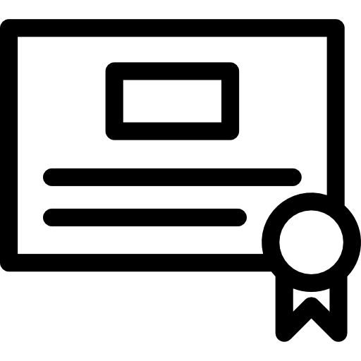 certificación icono gratis