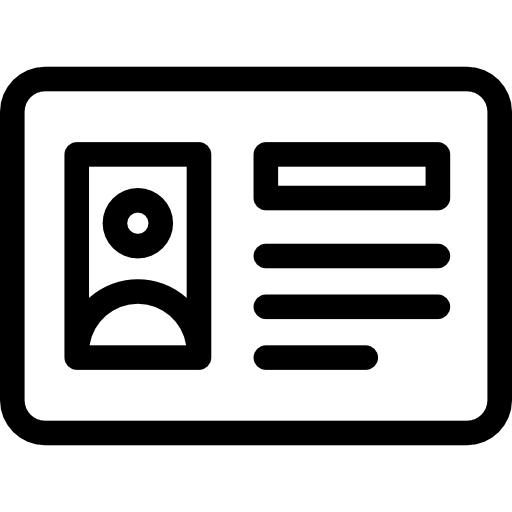 tarjeta de identificación icono gratis