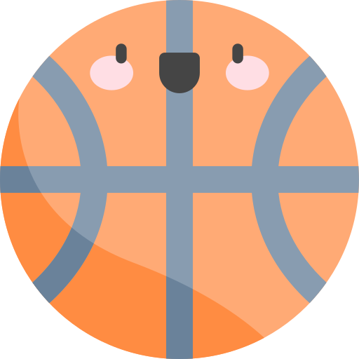 Basketball ball Kawaii Flat icon