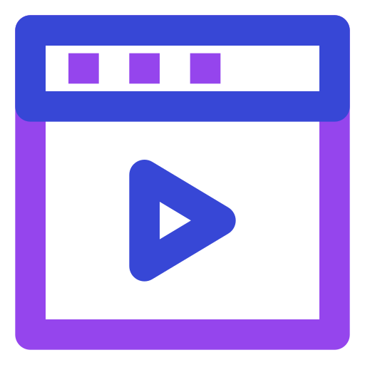 sitio web de videos icono gratis