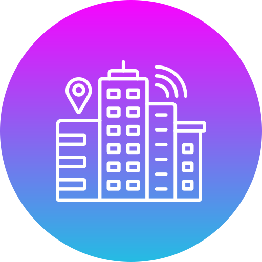 ciudad inteligente icono gratis