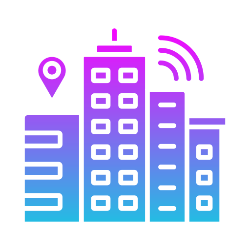 ciudad inteligente icono gratis