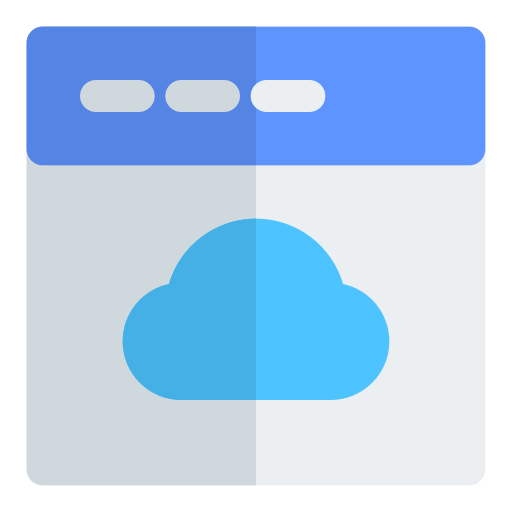 sitio web en la nube icono gratis