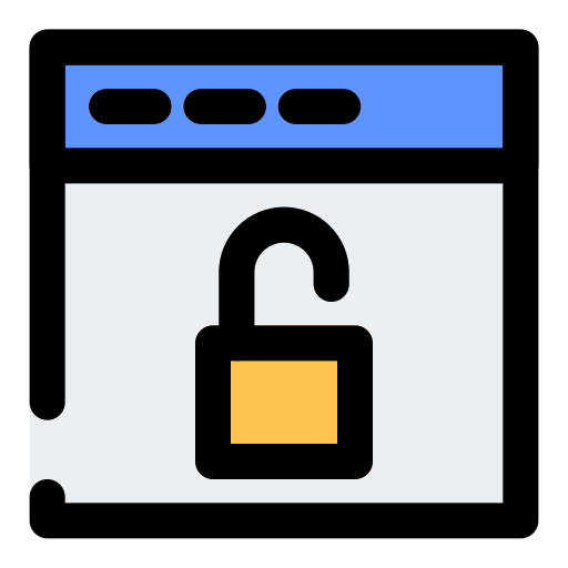 sitio web desbloqueado icono gratis