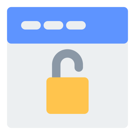 sitio web desbloqueado icono gratis