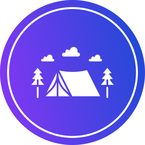 zona de acampada icono gratis