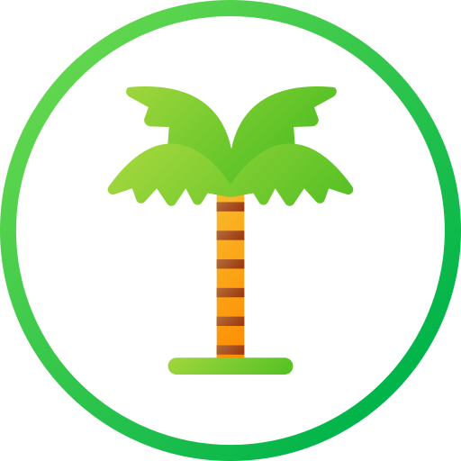 Árbol de coco icono gratis