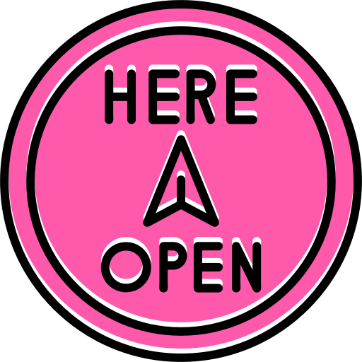Open here free icon Open here free icon