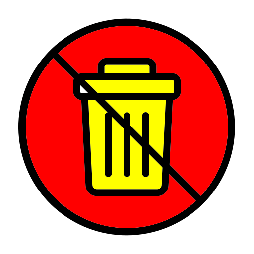 pas de détritus Icône gratuit pas de détritus Icône gratuit