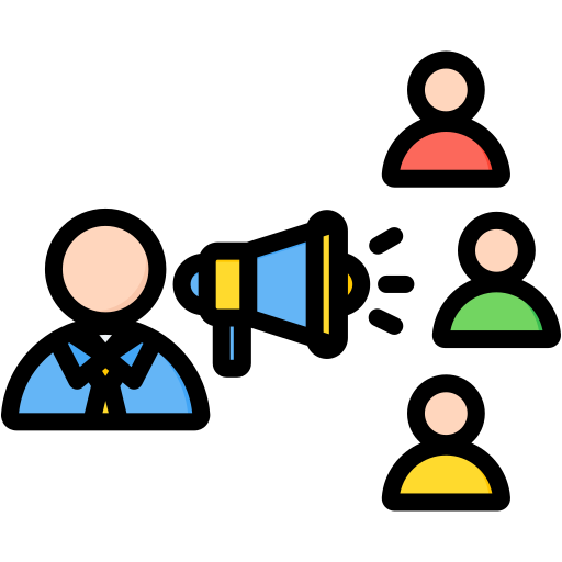 relaciones públicas icono gratis