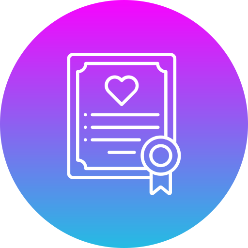 Certificate free icon