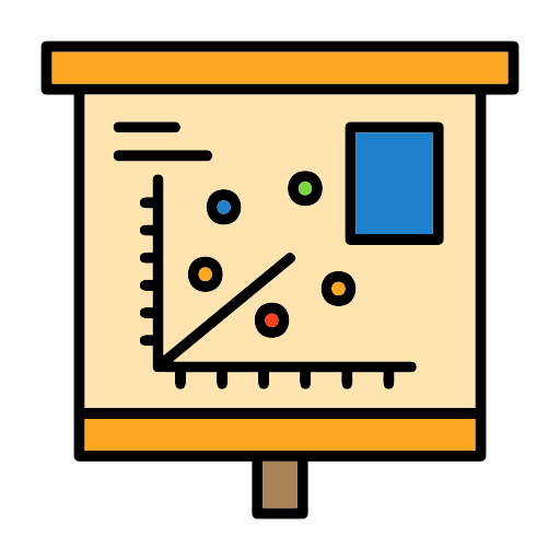 diagrama de dispersión icono gratis