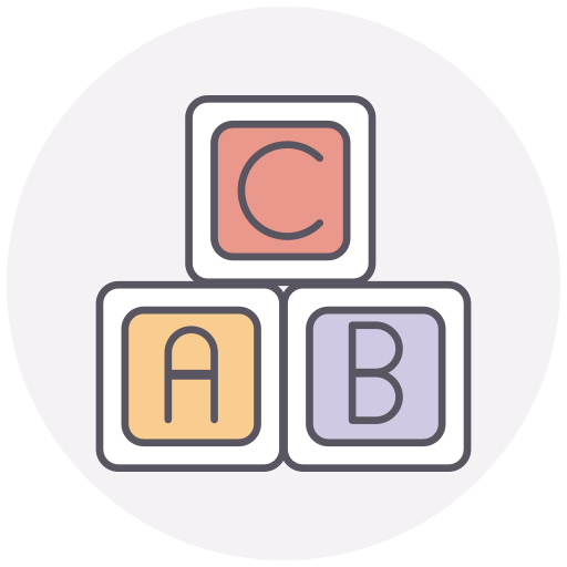 bloques abc icono gratis