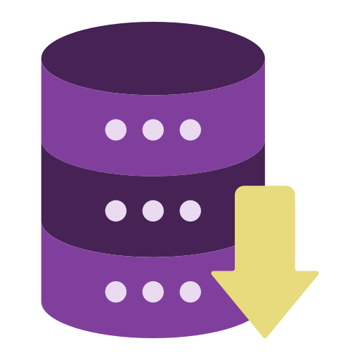 descarga de base de datos icono gratis