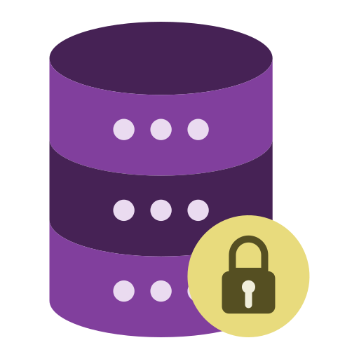 seguridad de la base de datos icono gratis