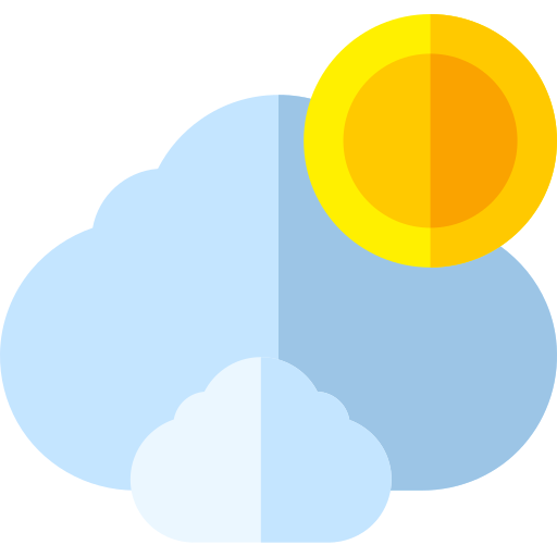 Cloudy Basic Rounded Flat icon