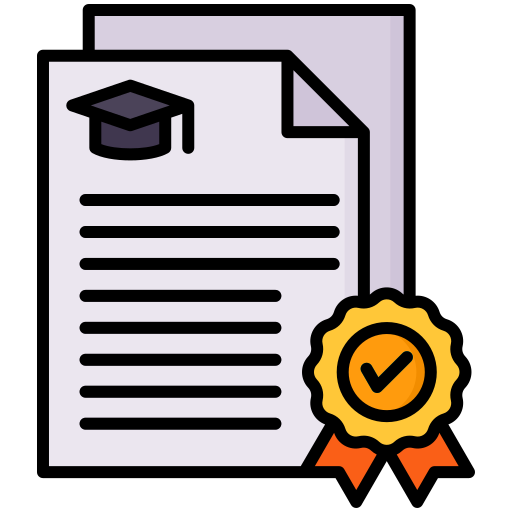 acreditación icono gratis