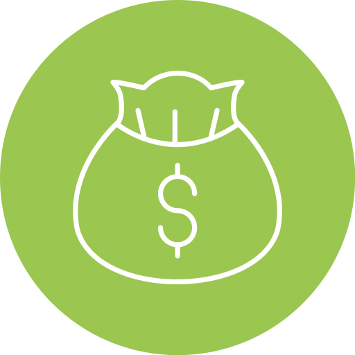 bolsa de dinero icono gratis