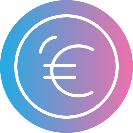 pièce en euro Icône gratuit