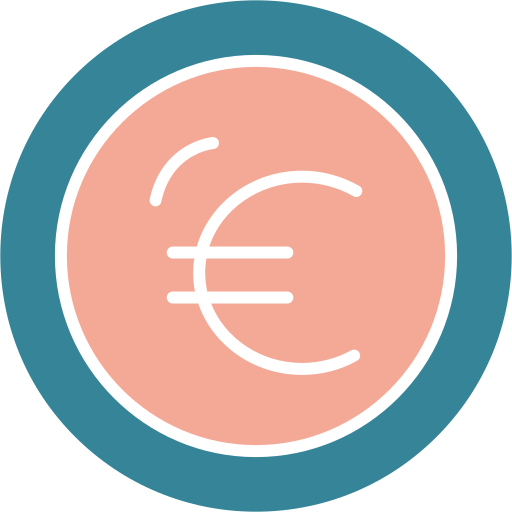 pièce en euro Icône gratuit