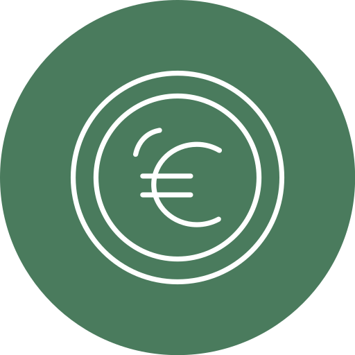 pièce en euro Icône gratuit