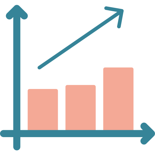 gráfica de crecimiento icono gratis
