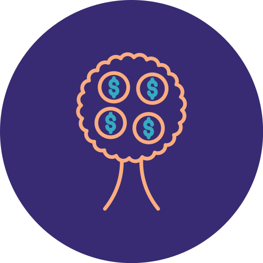 Árbol del dinero icono gratis