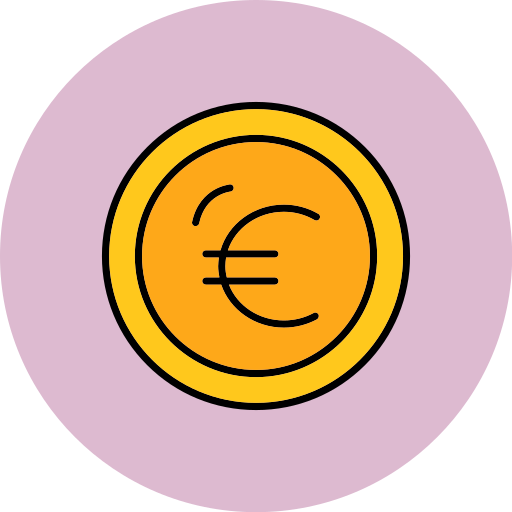 pièce en euro Icône gratuit