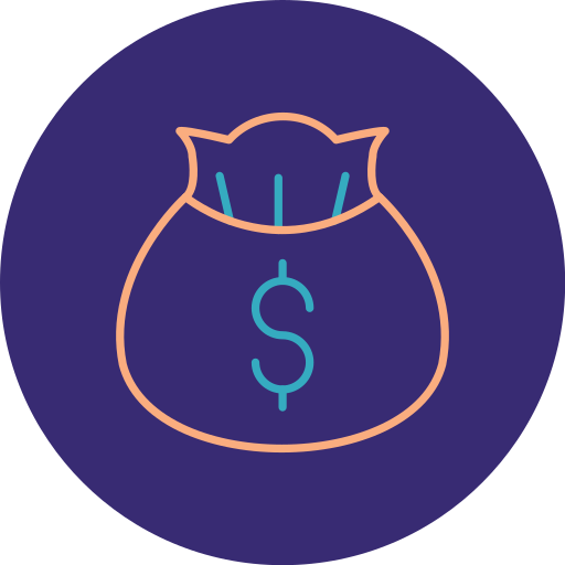 bolsa de dinero icono gratis