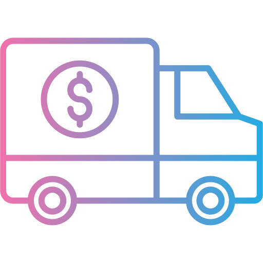transporte de dinero icono gratis