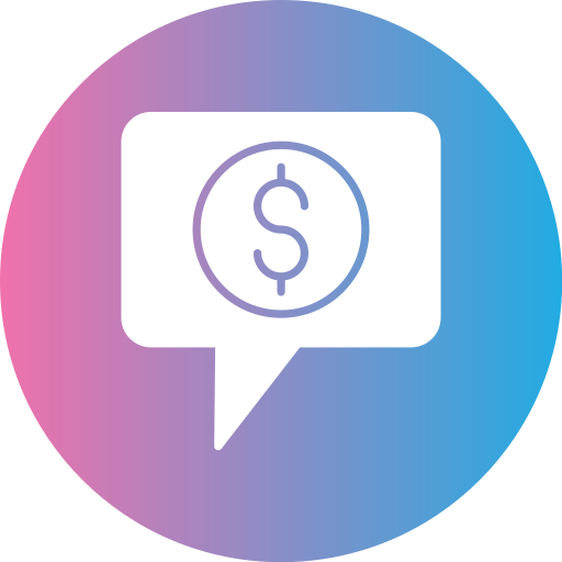 charla sobre dólares icono gratis