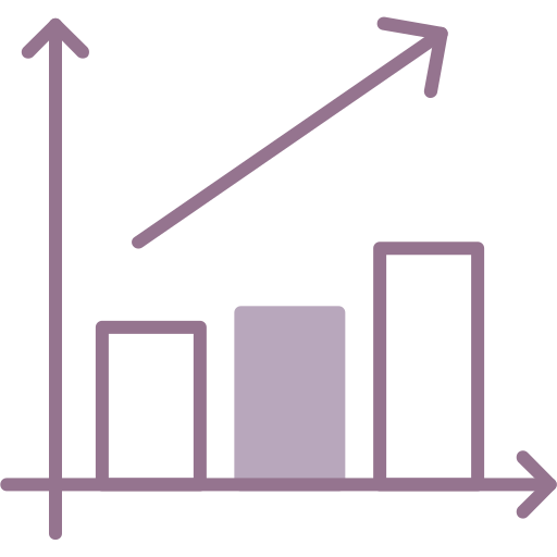 gráfica de crecimiento icono gratis