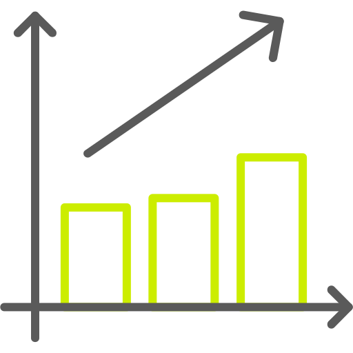 gráfica de crecimiento icono gratis